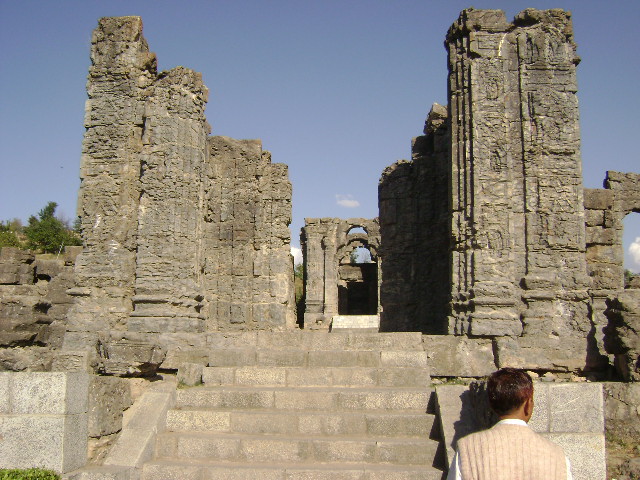 Main entrance to the temple - a path which leads to darshan of Lord Martand.