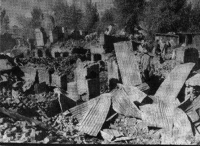 Destruction of houses by Pak Trained terrorists